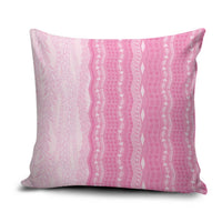Vintage Pink Hawaiian Traditional Kapa Mix Flowers Lei Pillow Cover