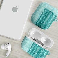 Vintage Teal Hawaiian Traditional Kapa Mix Flowers Lei AirPods Case LT7 - Polynesian Pride