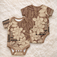 Samoa Women's Day Baby Onesie Tiale Flower Mix Siapo Tapa