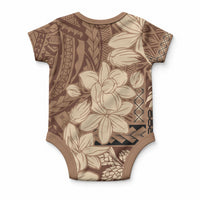Samoa Women's Day Baby Onesie Tiale Flower Mix Siapo Tapa