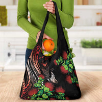 Aloha Hawaii Manta Rays Grocery Bag Red Ohia Lehua LT7 - Polynesian Pride