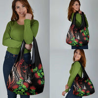 Aloha Hawaii Manta Rays Grocery Bag Red Ohia Lehua LT7 - Polynesian Pride