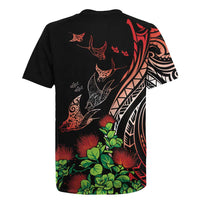 Aloha Hawaii Manta Rays Rugby Jersey Red Ohia Lehua LT7 - Polynesian Pride
