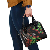 Aloha Hawaii Manta Rays Shoulder Handbag Red Ohia Lehua