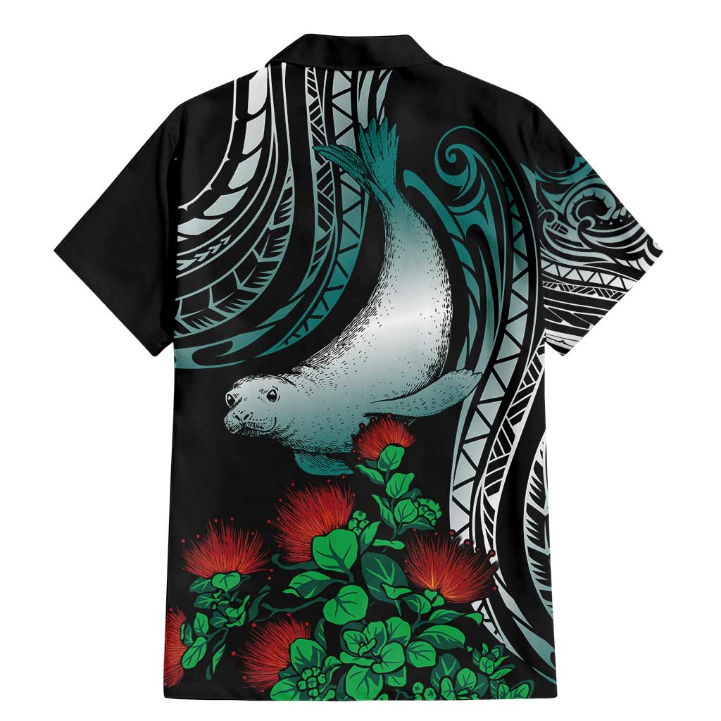 Aloha Hawaii Monk Seal Family Matching Mermaid Dress and Hawaiian Shirt Mix Ohia Lehua LT7 - Polynesian Pride