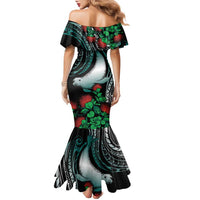 Aloha Hawaii Monk Seal Family Matching Mermaid Dress and Hawaiian Shirt Mix Ohia Lehua LT7 - Polynesian Pride