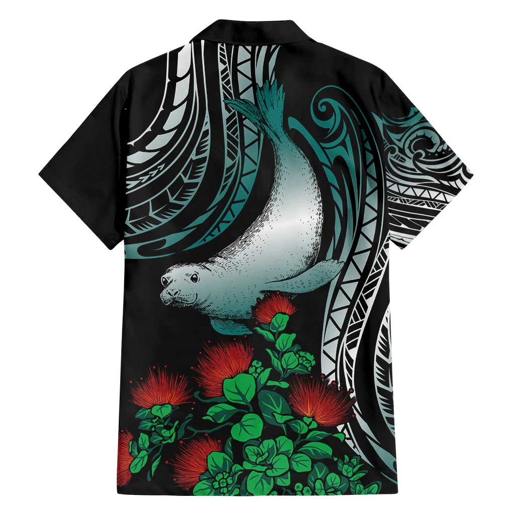 Aloha Hawaii Monk Seal Family Matching Summer Maxi Dress and Hawaiian Shirt Mix Ohia Lehua LT7 - Polynesian Pride