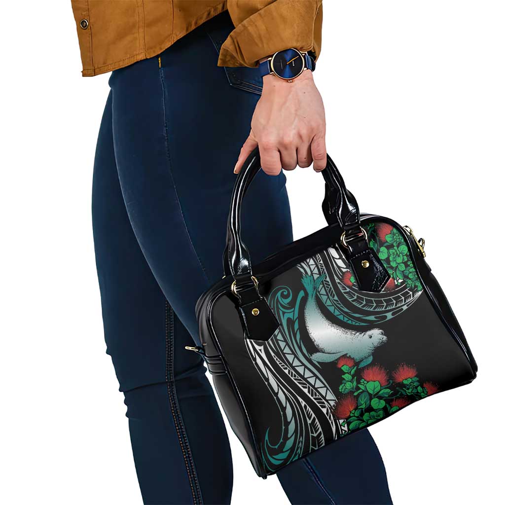 Aloha Hawaii Monk Seal Shoulder Handbag Mix Ohia Lehua