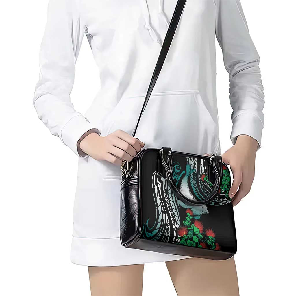 Aloha Hawaii Monk Seal Shoulder Handbag Mix Ohia Lehua