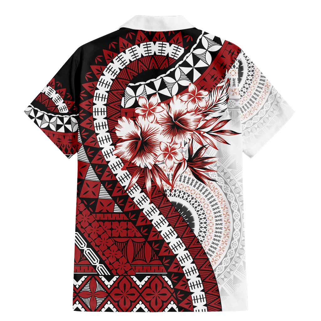 Bula Fiji Family Matching Mermaid Dress and Hawaiian Shirt White Kaivity Masi Tapa LT7 - Polynesian Pride