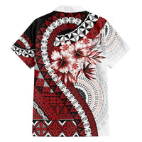 Bula Fiji Family Matching Off Shoulder Maxi Dress and Hawaiian Shirt White Kaivity Masi Tapa LT7 - Polynesian Pride