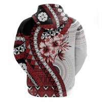 Bula Fiji Hoodie White Kaivity Masi Tapa LT7 - Polynesian Pride