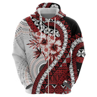 Bula Fiji Hoodie White Kaivity Masi Tapa LT7 - Polynesian Pride