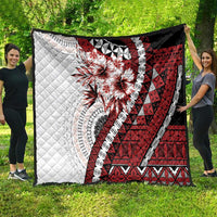 Bula Fiji Quilt White Kaivity Masi Tapa LT7 - Polynesian Pride