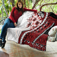 Bula Fiji Quilt White Kaivity Masi Tapa LT7 - Polynesian Pride
