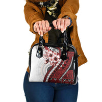 Bula Fiji Shoulder Handbag White Kaivity Masi Tapa