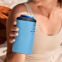 Bula Fiji 4 in 1 Can Cooler Tumbler Turquoise Kaivity Masi Tapa