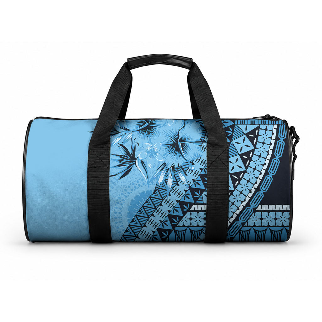Bula Fiji Duffle Bag Turquoise Kaivity Masi Tapa