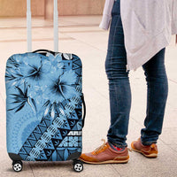 Bula Fiji Luggage Cover Turquoise Kaivity Masi Tapa LT7 Turquoise - Polynesian Pride