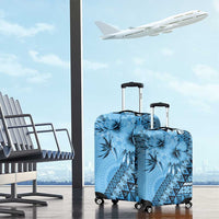 Bula Fiji Luggage Cover Turquoise Kaivity Masi Tapa LT7 - Polynesian Pride