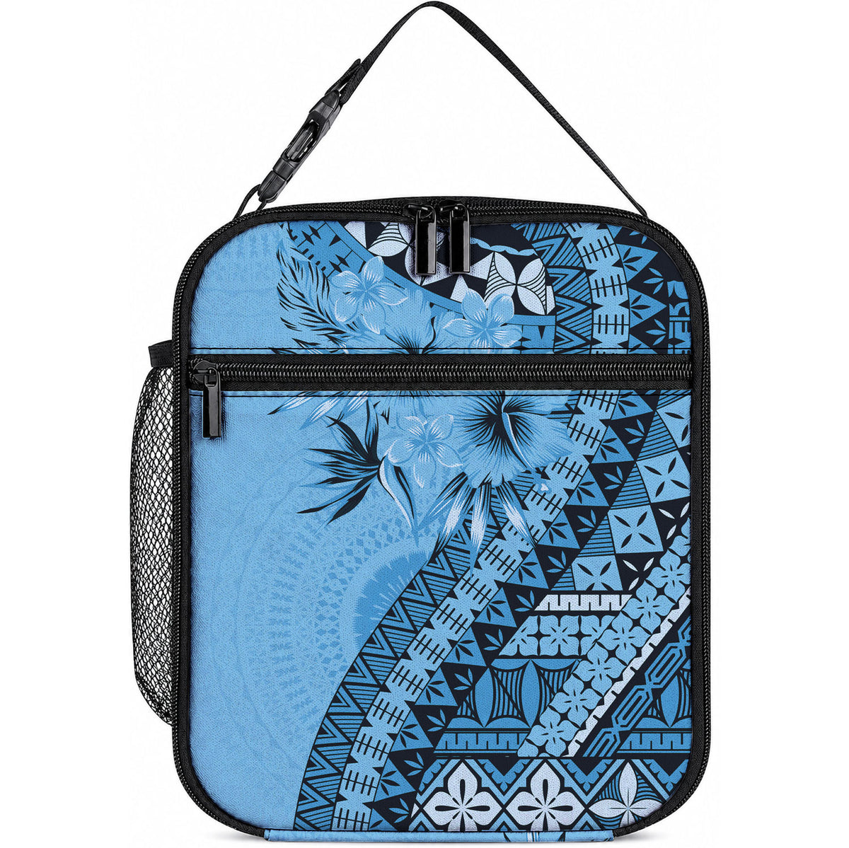 Bula Fiji Lunch Bag Turquoise Kaivity Masi Tapa