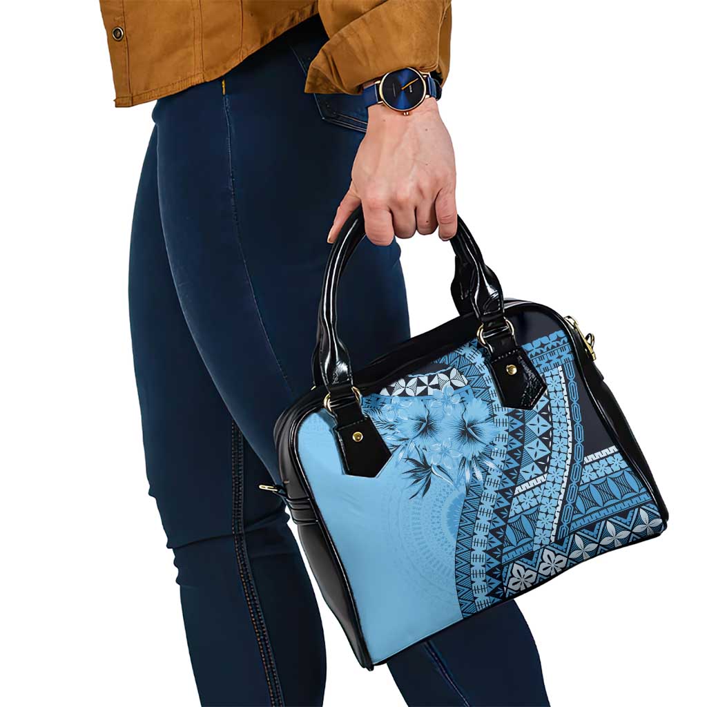 Bula Fiji Shoulder Handbag Turquoise Kaivity Masi Tapa