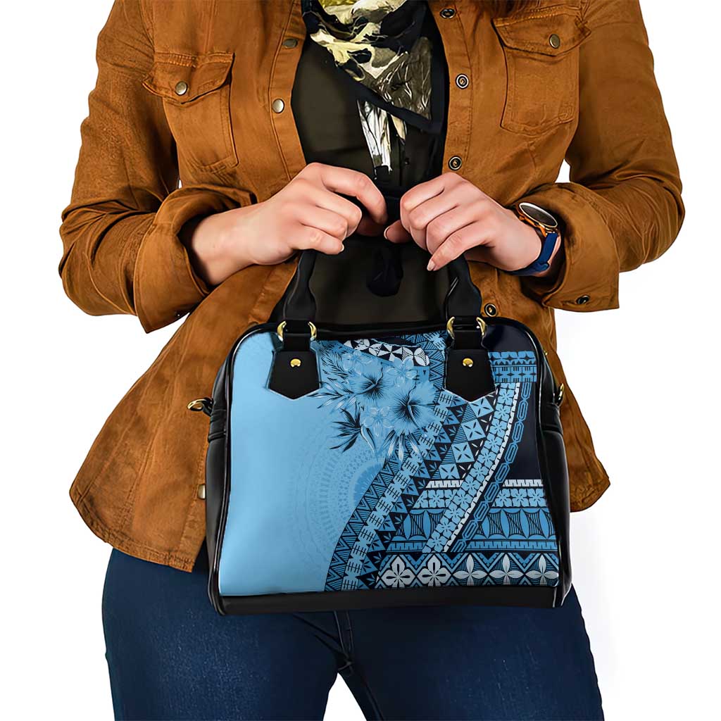 Bula Fiji Shoulder Handbag Turquoise Kaivity Masi Tapa