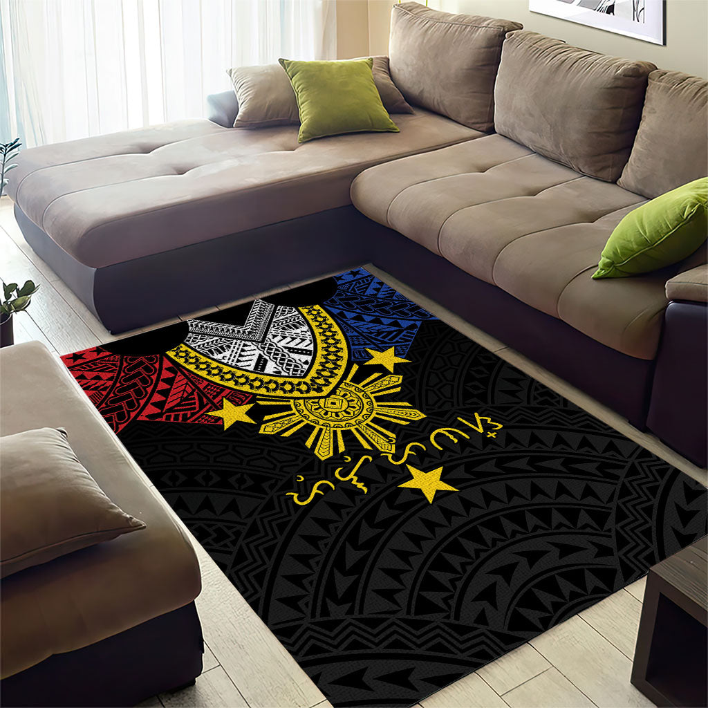 Philippines Heritage Baybayin Mix Polynesian Area Rug