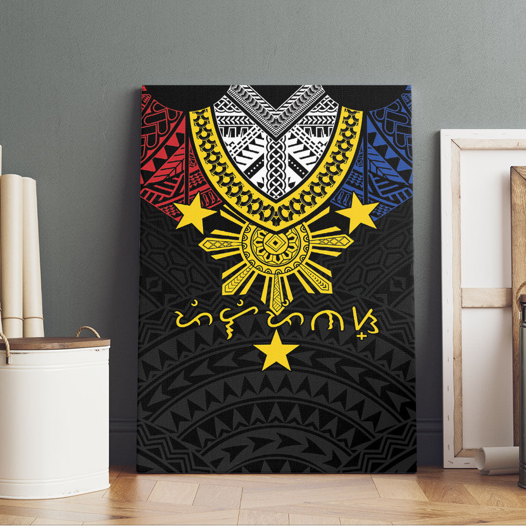 Philippines Heritage Baybayin Mix Polynesian Canvas Wall Art