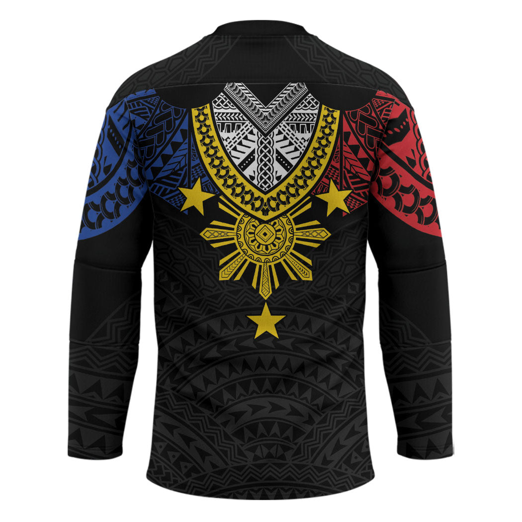 Philippines Heritage Baybayin Mix Polynesian Hockey Jersey LT7 - Polynesian Pride