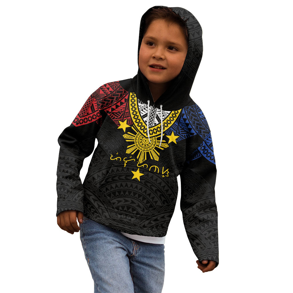 Philippines Heritage Baybayin Mix Polynesian Kid Hoodie LT7 - Polynesian Pride