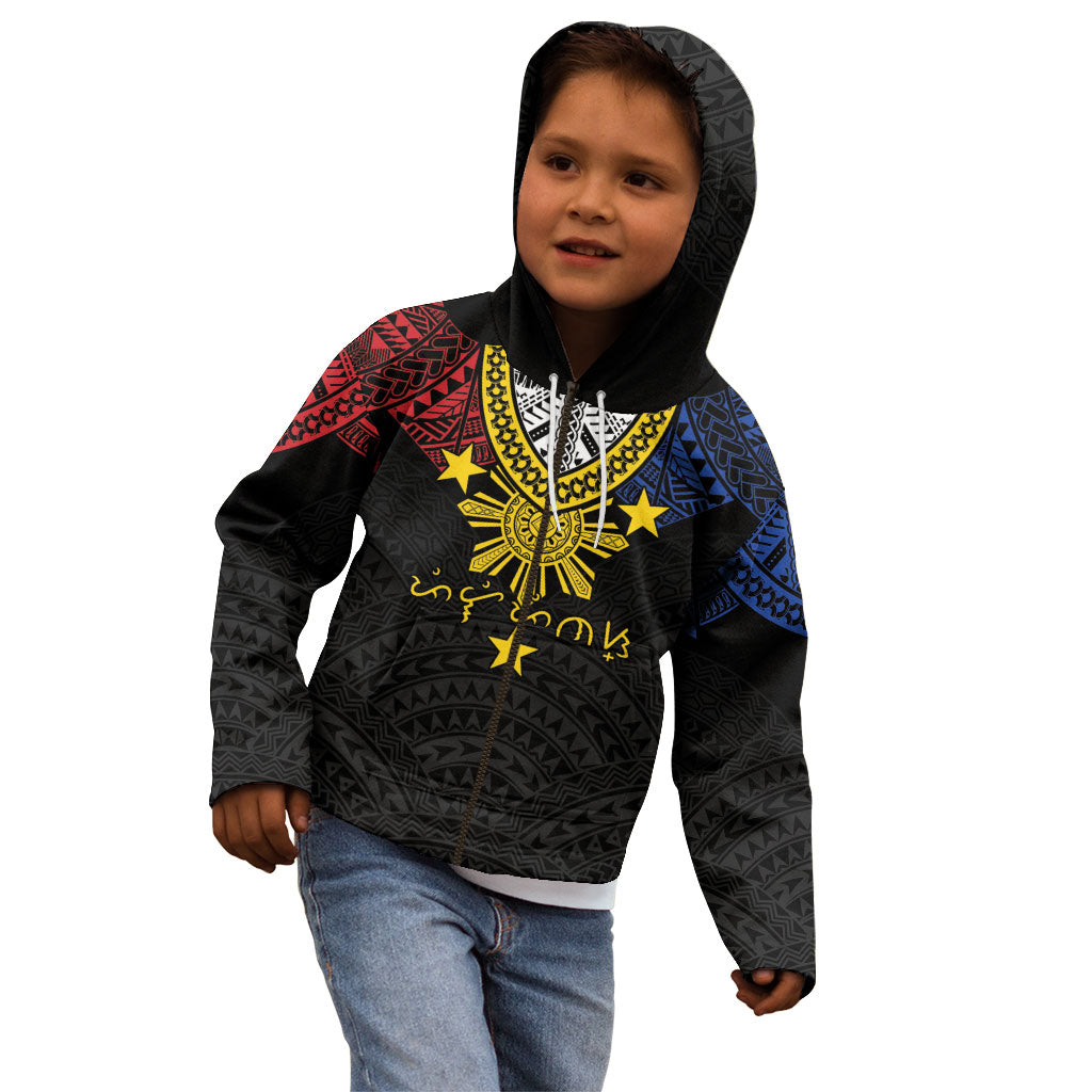 Philippines Heritage Baybayin Mix Polynesian Kid Hoodie LT7 - Polynesian Pride