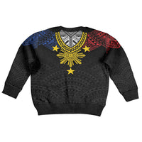 Philippines Heritage Baybayin Mix Polynesian Kid Ugly Christmas Sweater LT7 - Polynesian Pride