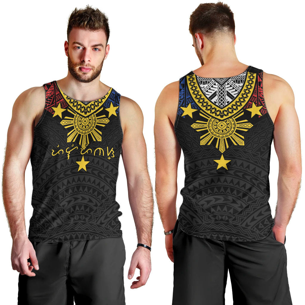 Philippines Heritage Baybayin Mix Polynesian Men Tank Top