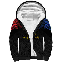 Philippines Heritage Baybayin Mix Polynesian Sherpa Hoodie