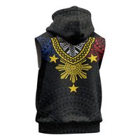 Philippines Heritage Baybayin Mix Polynesian Sleeveless Hoodie LT7 - Polynesian Pride