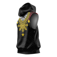 Philippines Heritage Baybayin Mix Polynesian Sleeveless Hoodie LT7 - Polynesian Pride