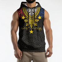 Philippines Heritage Baybayin Mix Polynesian Sleeveless Hoodie LT7 - Polynesian Pride