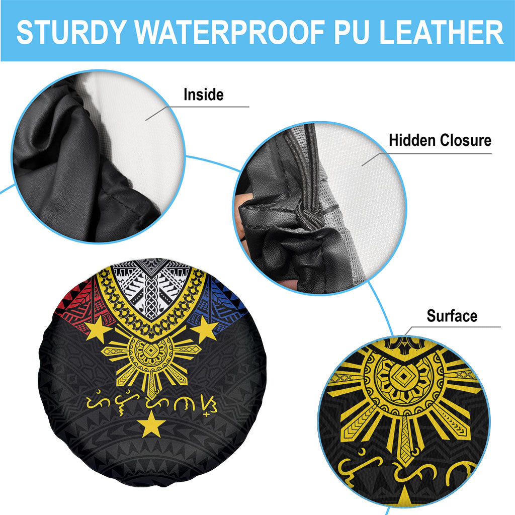 Philippines Heritage Baybayin Mix Polynesian Spare Tire Cover
