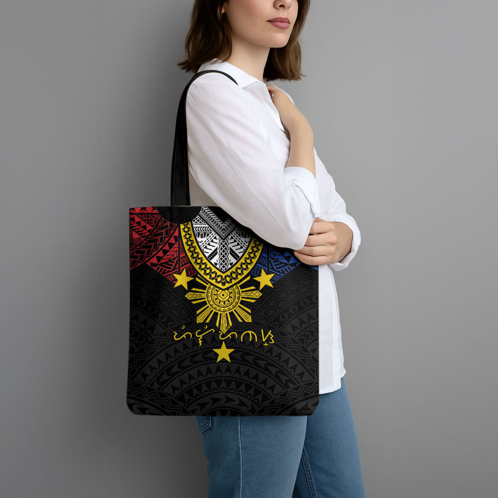 Philippines Heritage Baybayin Mix Polynesian Tote Bag