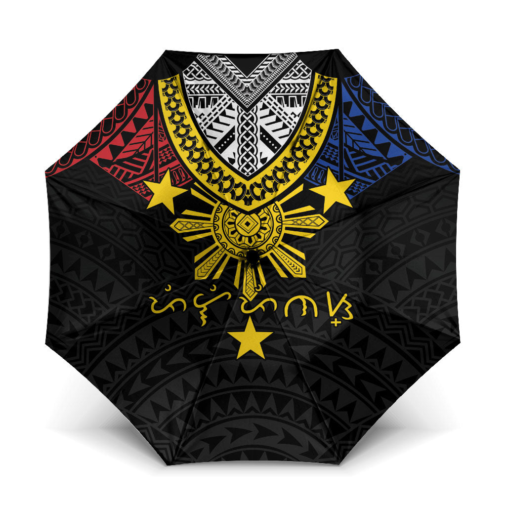 Philippines Heritage Baybayin Mix Polynesian Umbrella