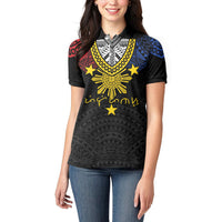 Philippines Heritage Baybayin Mix Polynesian Women Polo Shirt LT7 - Polynesian Pride