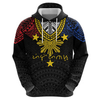 Philippines Heritage Baybayin Mix Polynesian Zip Hoodie