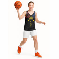 Philippines Heritage Personalized Basketball Jersey Baybayin Philipinas Sun LT7 - Polynesian Pride
