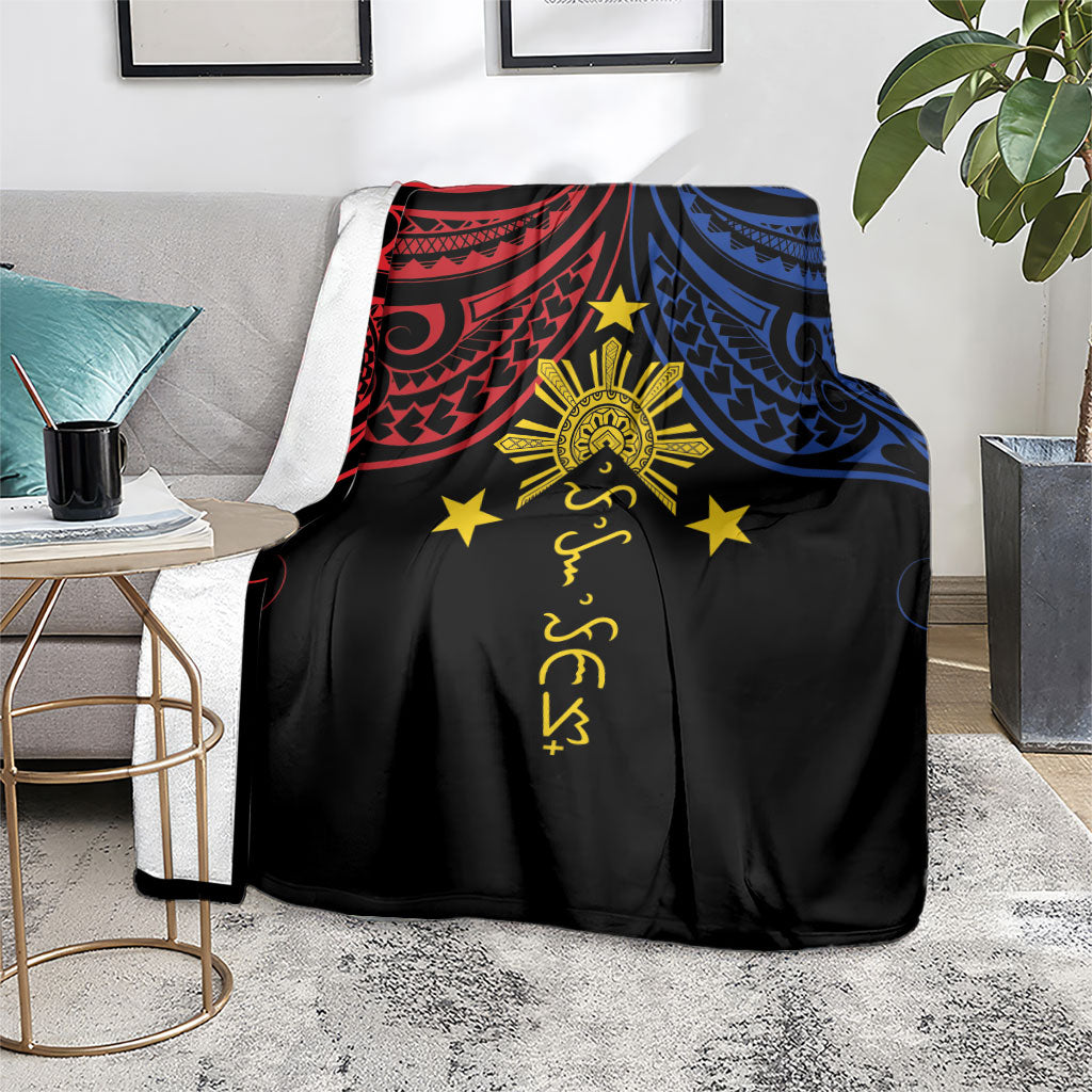 Philippines Heritage Blanket Baybayin Philipinas Sun