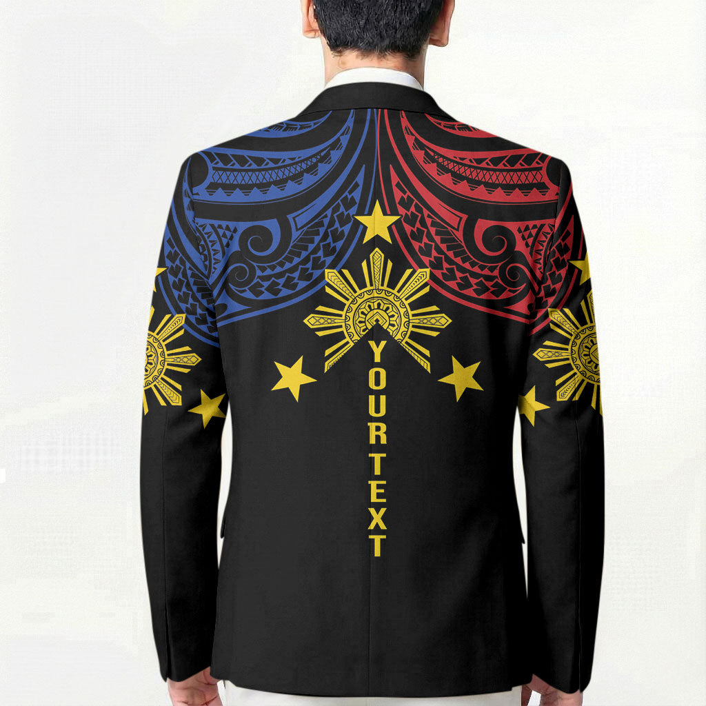 Philippines Heritage Personalized Blazer Baybayin Philipinas Sun