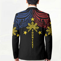 Philippines Heritage Personalized Blazer Baybayin Philipinas Sun