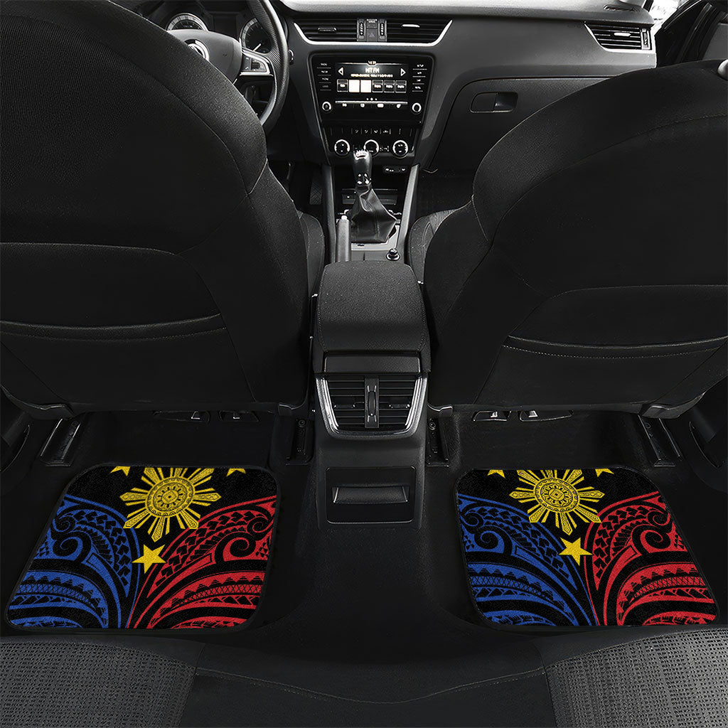 Philippines Heritage Personalized Car Mats Baybayin Philipinas Sun