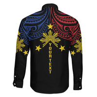 Philippines Heritage Personalized Family Matching Short Sleeve Bodycon Dress and Hawaiian Shirt Baybayin Philipinas Sun LT7 - Polynesian Pride