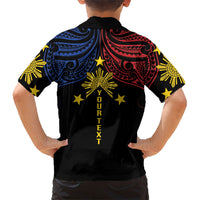 Philippines Heritage Personalized Family Matching Summer Maxi Dress and Hawaiian Shirt Baybayin Philipinas Sun LT7 - Polynesian Pride